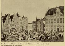 Bremen 005 Alte Ansicht des Marktes mit Rpland und Schütting vor Erbauung der Börse