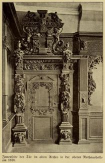 Bremen 013 Innenseite der Tür im alten Archiv in der oberen Rathaushalle um 1616