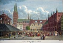 Lübeck - Marktplatz um 1820