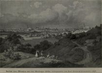 Ansicht von München mit der Goesinger Höhe - Heinzmann 1838