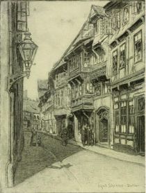 Hildesheim — The Eckemecker-Strasse. Drawn by Alfred Scherres. 