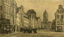 Augsburg — The Jakober-Strasse, with the Jakober-Thor in the distance. Painted by Karl O Lynch von Town 