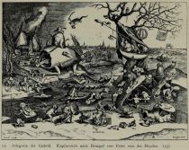 012. Allegorie der Geduld. Kupferstich nach Bruegel von Peter van der Heyden. 1557