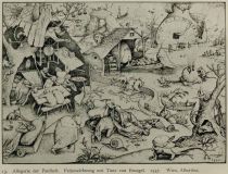 013. Desidia, Allegorie der Faulheit. Handzeichnung von Bruegel. 1557. Wien, Albertina