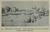 040. Brabantische Landschaft. Federzeichnung mit Tinte von Bruegel