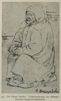 044. Der blinde Bettler. Handzeichnung von Bruegel. Dresden, Kupferstichkabinett