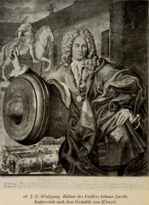 016. J. G. Wolfgang, Bildnis des Gießers Johann Jacobi. Kupferstich nach dem Gemälde von Wenzel.