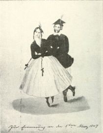 05. Louise von François bei einer Aufführung in polnischer Tracht im Jahre 1847.