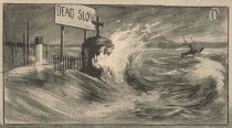 Die große Sturmflut in England 1903 - 1 Die Dead Slow-Mole während des Sturms