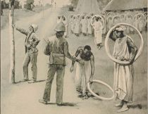 Das Anbringen einer Telegraphenleitung an lebende Feigenbäume in Zentralafrika. 1902_