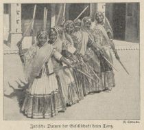 Indien, Indische Damen der Gesellschaft beim Tanz