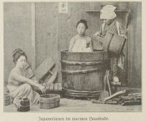 Japanerinnen im warmen Hausbade