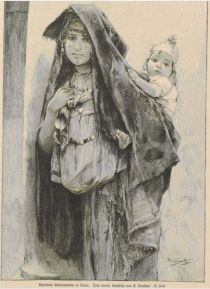 Tunis, bettelnde Beduinenfrau