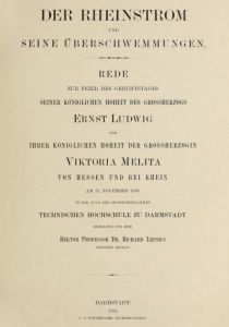 Der Rheinstrom und seine Überschwemmungen , Titelblatt