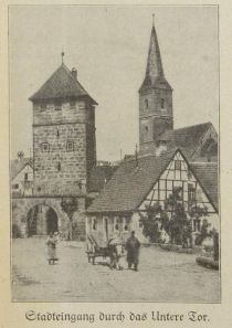 Wolframs-Eschenbach, Stadteingang durch das Untere Tor
