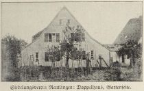 Bau, Siedlungsverein Reutlingen, Doppelhaus, Gartenseite