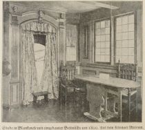 Wohnungsnot, Stube in Blankenese mit eingebauter Bettnische um 1800, Aus dem Altonaer Museum