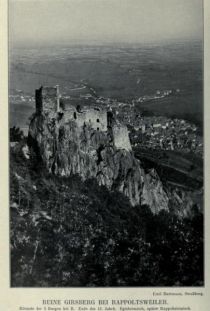 Burgen 006 Ruine Girsberg bei Rappoltsweiler. Kleinste der 3 Burgen bei R. Ende des 13. Jahrhundert. Egisheimisch, später Rappoltsteinisch