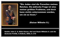 Zitate über Juden 22 Kaiser Wilhelm II., um 1900