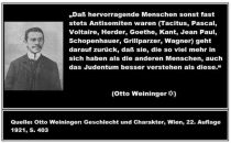 Zitate über Juden 23 Otto Weininger, 1921