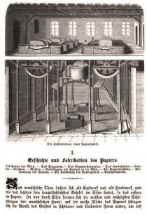 Buch der Erfindungen, I. Geschichte und Fabrikation des Papiers