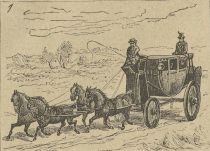 Kutschen-Ausstellung in London. 1879 - 1. Englische Postkutsche von 1784.