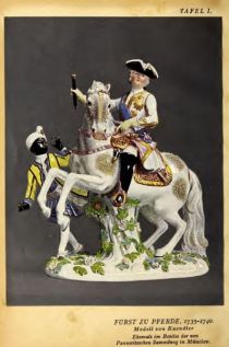 Meissner Porzellan 001 - Fürst zu Pferde, 1735-1740
