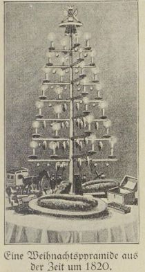 Weihnachten, Eine Weihnachtspyramide aus der Zeit um 1820