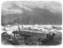 Klima, Die Sturmflut am Ostseestrand, 13. November 1872, Die Landesbrücke in Travemünde