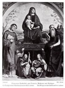 006 024 Francesco Raibolini, gen. Francia. Madonna mit Heiligen