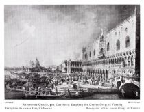 054 072 Antonio da Canale, gen. Canaletto. Empfang des Grafen Gergi in Venedig