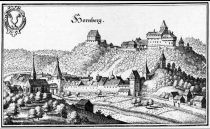 Hornberg, Stich von M. Merian um 1643