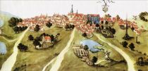 Bergen auf Rügen, Ansicht um 1611/15. Aus der Stralsunder Bilderhandschrift