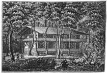 Das Schweizerhaus auf Stubbenkammer, Holzstich 1839