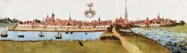 Greifswald um 1615, Zeichnung aus der Stralsunder Bilderhandschrift