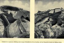 1-016 Beispiele der ungeheuren Wirkung eines einzigen Geschosses der 42 cm Haubitze auf das Panzerfort Loncin der Festung Lüttich