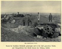 1-019 Durch die deutschen Geschosse gesprengte und in die Luft geworfene Decken und Panzertürme des Forts Loncin der Festung Lüttich