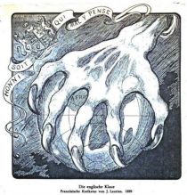 B007 Die englische Klaue. Französische Karikatur von J. Laurian. 1899
