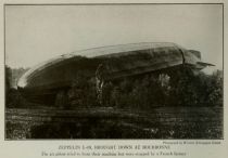 Wk1 abgestürzter deutscher Zeppelin L-49 in Frankreich
