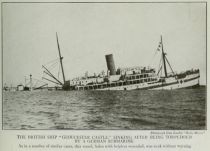 Wk1 Das britische Schiff -Gloucester Castle- sinkt nach einem Torpedotreffer durch ein deutsches U-Boot