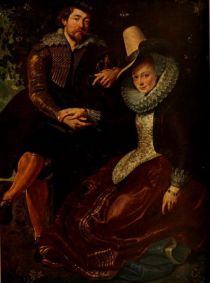 Der Künstler und seine erste Frau Isabella Brant. 1609. München, Alte Pinakothek