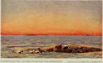 08 Sonnenaufgang an der Ostküste von Schweden. Gemälde von Bruno Liljefors.