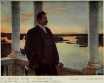15 Der Verfasser Verner von Heidenstam in seiner Villa in den Stockholmer Schären. Gemälde von Oscar Björck
