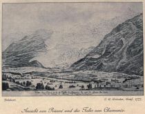 Ansicht von Prieuré und des Tales von Chamonix