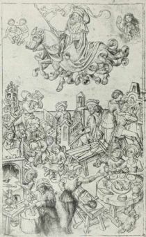 007 Mercurius. Um 1480. Meister des mittelalterlichen Hausbuchs. 