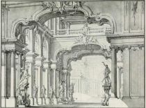 036 Theaterdekoration. 2. Hälfte des 18. Jahrhunderts. Bibiena, Alessandro