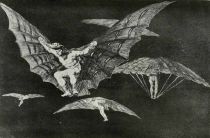 044 Die Fliegenden aus den Proverbios. 2. Hälfte des 18. Jahrhunderts. Goya Francesco