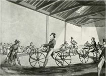 045 Johnsons Pedestrian Hobby-horse Riding School. Engl. Farbstich aus dem Anfang des 19. Jahrhunderts 
