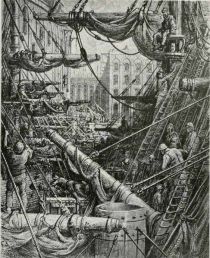 051 In den Docks von London. Nach 1850. Doré, Gustave