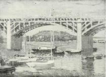 057 Seinebrücke. 1874. Monet, Claude